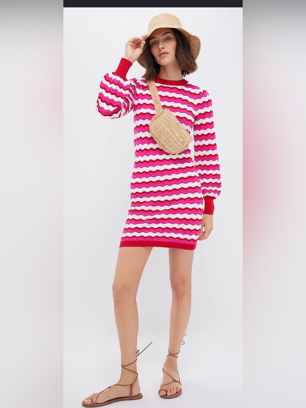 Hyacinth House Red & White Striped Knit Dress